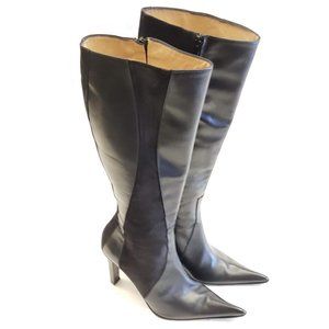 🖤 Passion Italian Leather Heeled Boots Sz 39 🖤